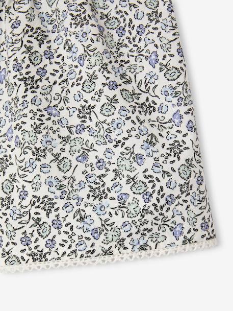 Bloes + short set voor een ceremonie voor een meisje blauw, bedrukt - vertbaudet enfant 