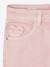 Slim fit wijde meisjesbroek MorphologiK antraciet+roze (poederkleur) - vertbaudet enfant 