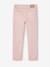Slim meisjesbroek smalle lichaamsbouw antraciet+roze (poederkleur) - vertbaudet enfant 