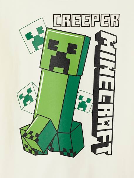 Minecraft® Creeper T-shirt ecru - vertbaudet enfant 