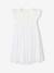 Ceremoniejurk met twee materialen in broderie anglaise en tule voor meisjes wit - vertbaudet enfant 