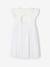 Ceremoniejurk met twee materialen in broderie anglaise en tule voor meisjes wit - vertbaudet enfant 