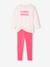 Set van 2 pyjama's Basics meisje Flower power fuchsia - vertbaudet enfant 