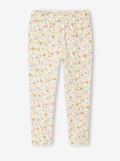 Lot pyjama + pyjashort flower power BASICS bleekblauw - vertbaudet enfant 