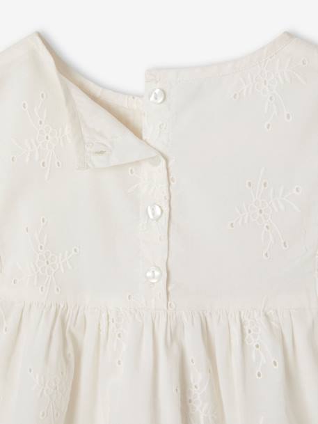 Nette kanten blouse voor meisjes wit - vertbaudet enfant 