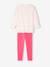 Set van 2 pyjama's Basics meisje Flower power fuchsia - vertbaudet enfant 