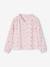 Personaliseerbare meisjesblouse van katoenen gaas ecru+lichtroze+wit, bedrukt - vertbaudet enfant 