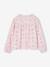Personaliseerbare meisjesblouse van katoenen gaas ecru+lichtroze+wit, bedrukt - vertbaudet enfant 
