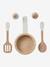 Houten keukentje met accessoires van FSC®-hout ecru+rozen+saliegroen - vertbaudet enfant 