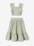 Ceremonie-set blouse en rok met volant voor meisjes rouge+saliegroen - vertbaudet enfant 