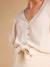 Zwangerschaps- en voedingsblouse met linnen ENVIE DE FRAISE beige+kaki - vertbaudet enfant 