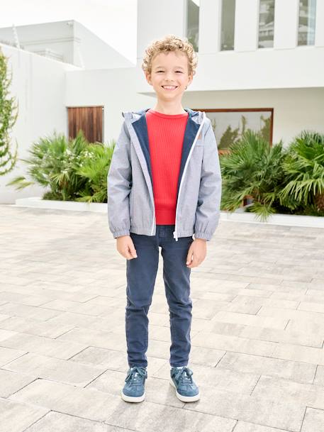 Windjack voor jongens chambray chambrayblauw - vertbaudet enfant 