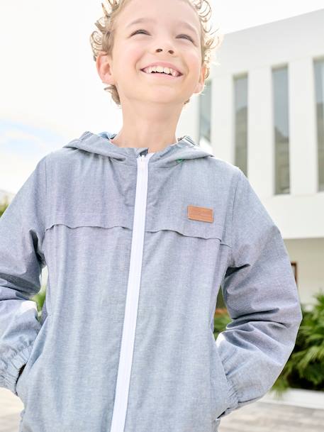 Windjack voor jongens chambray chambrayblauw - vertbaudet enfant 