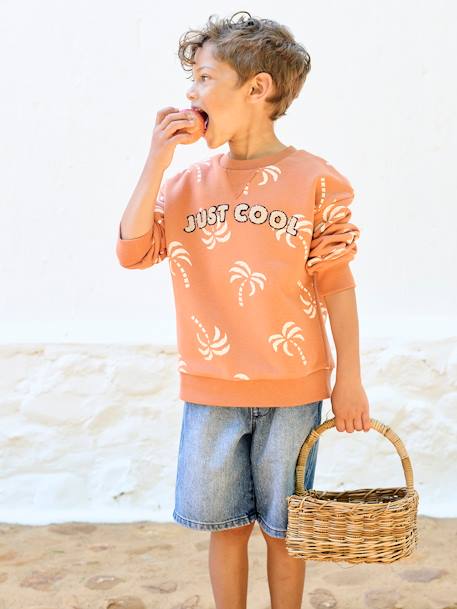 Denim jongensbermuda, gemakkelijk aan te trekken blauw, bedrukt+blauw, gestreept+denimgrijs+double stone+stone - vertbaudet enfant 