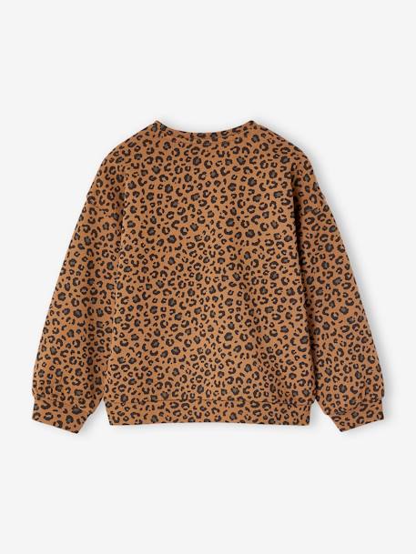 Meisjessweater met luipaardprint capsulecollectie moeder-dochter ENVIE DE FRAISE beige+donkergrijs - vertbaudet enfant 