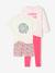Set van 2 pyjama's Basics meisje Flower power fuchsia - vertbaudet enfant 