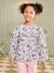 Meisjesblouse met ruches met bloemenprint ecru+marineblauw+wit, bedrukt - vertbaudet enfant 