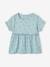Meisjesblouse met print van katoengaas beige+grijsblauw - vertbaudet enfant 