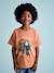 Jongensshirt dierenmotief leiblauw+sinaasappel - vertbaudet enfant 
