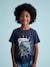 Jongensshirt met motief in omkeerbare pailletten Basics blauwgroen+ecru+nachtblauw+oceaanblauw+wit - vertbaudet enfant 