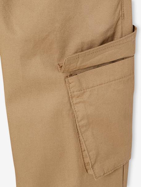 Rechte cargobroek voor jongens MorphologiK middelgrote heupomtrek nachtblauw+zandbeige - vertbaudet enfant 