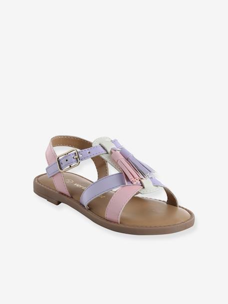 Open sandalen voor kinderen, kleuterschoolcollectie meerkleurig - vertbaudet enfant 