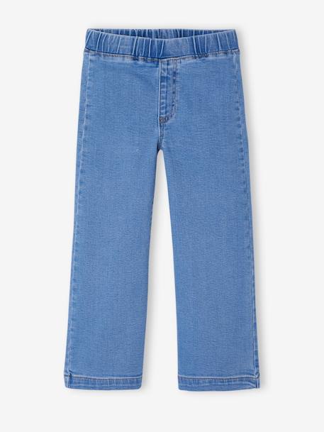 Wijde tregging voor meisjes van denim denimgrijs+donkerblauw+lichtblauw+middenblauw - vertbaudet enfant 