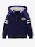 Sportsweater met raglanmouwen en ritssluiting voor jongens groen+marineblauw+pecannoot - vertbaudet enfant 