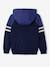 Sportsweater met raglanmouwen en ritssluiting voor jongens groen+marineblauw+pecannoot - vertbaudet enfant 