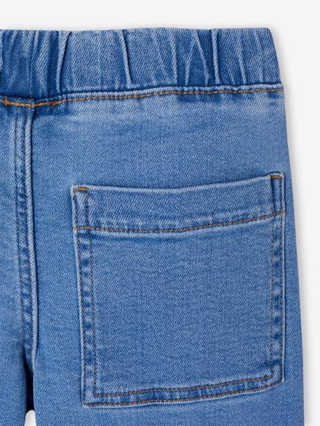Wijde tregging voor meisjes van denim denimgrijs+donkerblauw+lichtblauw+middenblauw - vertbaudet enfant 