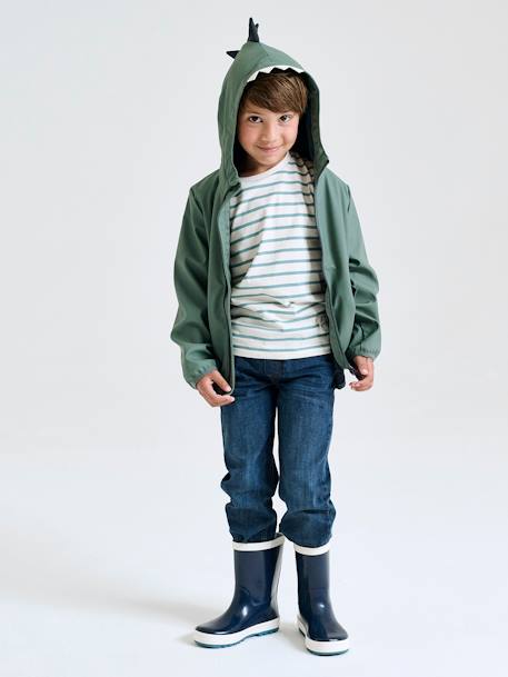 Rechte fleecebroek jongens denim look DARK GROSS+denim grijs+double stone+gebleekt denim+STONE MIDDEN+zwart denim - vertbaudet enfant 