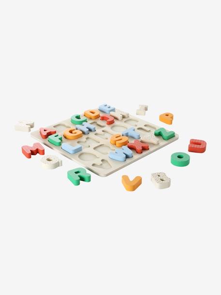 Puzzelletters om in te bedden in hout rood - vertbaudet enfant 