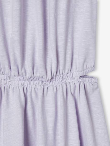 Jurk met gedetailleerde schouderbandjes voor meisjes lavendel - vertbaudet enfant 