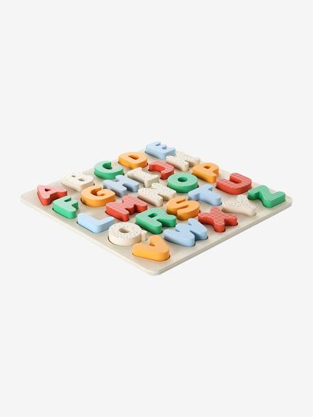 Puzzelletters om in te bedden in hout rood - vertbaudet enfant 
