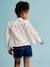 Meisjesshort van jeanstof Basics lichtblauw+middenblauw+ongewassen denim - vertbaudet enfant 