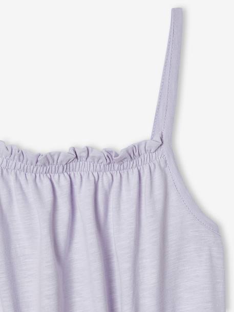 Jurk met gedetailleerde schouderbandjes voor meisjes lavendel - vertbaudet enfant 