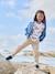 Leren kindersneakers marineblauw+wit - vertbaudet enfant 