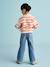 Wijde meisjesjeans medium lichaamsbouw denimgrijs+donkerblauw+lichtblauw+middenblauw - vertbaudet enfant 