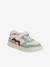 Leren kinderschoentjes met veters en klittenband, collectie kleuterschool veel groen+veel wit - vertbaudet enfant 
