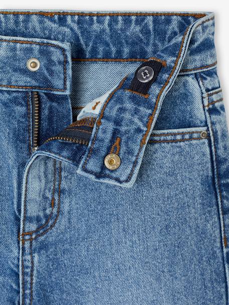 Wijde meisjesjeans medium lichaamsbouw denimgrijs+donkerblauw+lichtblauw+middenblauw - vertbaudet enfant 