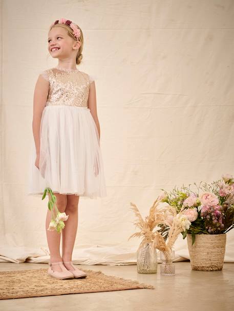 Salomé stijl ballerina's voor meisjes 6349+6629 - vertbaudet enfant 