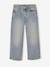 Wijde meisjesjeans blauw+denimgrijs+gebleekt denim+middenblauw+ongewassen denim+stone+zwart denim - vertbaudet enfant 