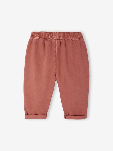 Pantalon met elastische taille voor baby's klei - vertbaudet enfant 