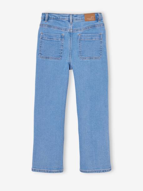 Uitlopende meisjesjeans middenblauw - vertbaudet enfant 