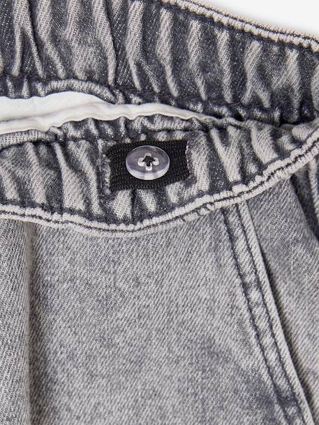 Wijde jongensbroek, eenvoudig aan te trekken gebleekt denim+grijs+ongewassen denim+stone - vertbaudet enfant 