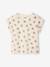 Meisjesset met T-shirt en tuinbroek rozen+saliegroen - vertbaudet enfant 