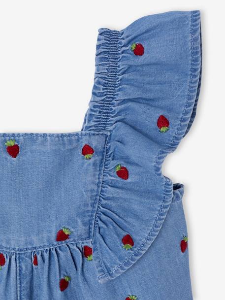 Baby Kurzoverall aus luftigem Denim double stone - vertbaudet enfant 