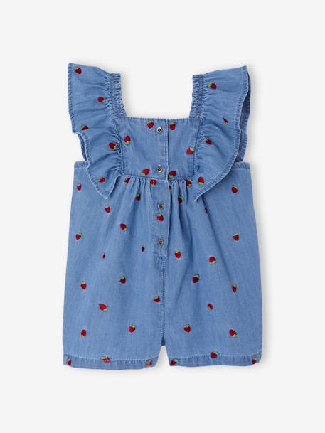 Baby Kurzoverall aus luftigem Denim double stone - vertbaudet enfant 