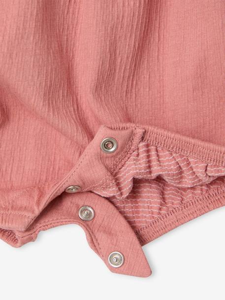 Baby romper met smock rozen - vertbaudet enfant 