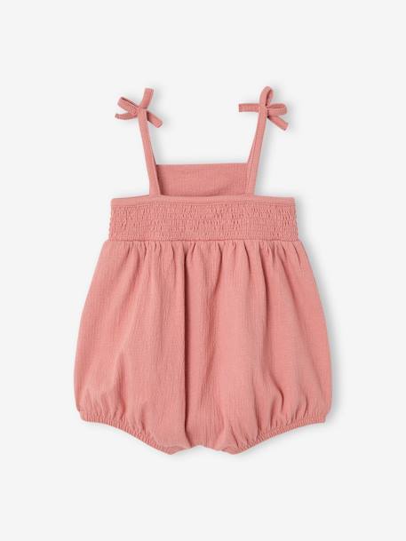 Baby romper met smock rozen - vertbaudet enfant 